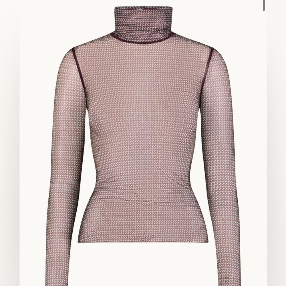 Canova Fonda Turtleneck in Pistachio/Vino size M - Picture 2 of 2